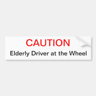 Autocollant De Voiture précaution, conducteur plus âgé à la roue