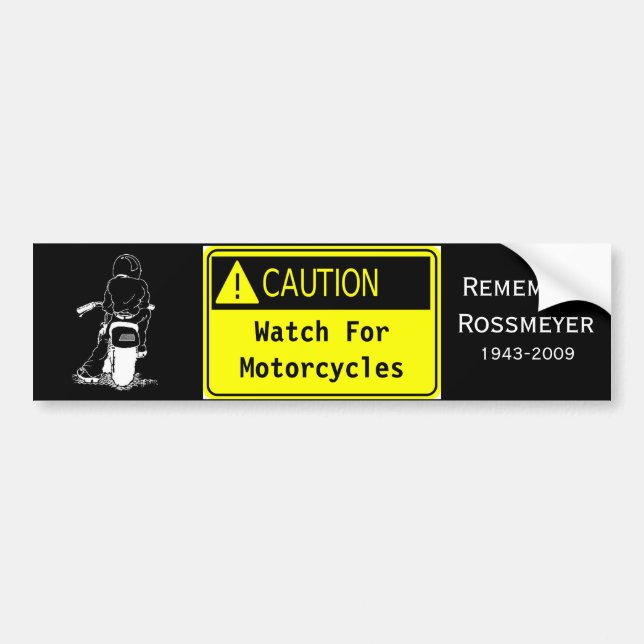 Autocollant De Voiture Précaution !  Observez pour des motos (Devant)