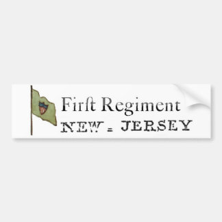 Autocollant De Voiture Premier régiment de New Jersey, ligne continentale