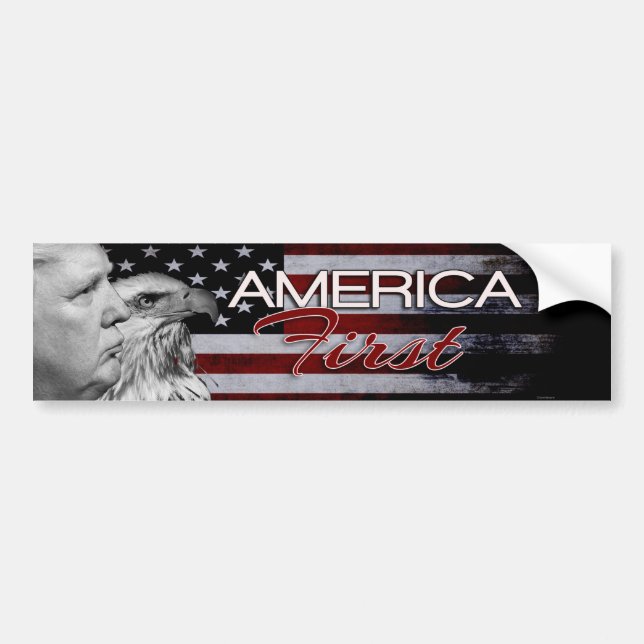 AUTOCOLLANT DE VOITURE PREMIER SLOGAN EAGLE UN DE L'AMÉRIQUE (Devant)