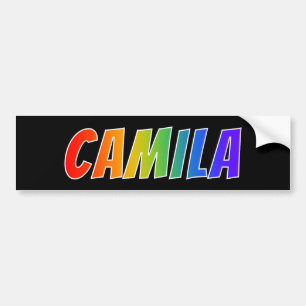 Autocollant De Voiture Prénom "CAMILA" : Coloration d'arc-en-ciel
