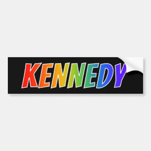 Autocollant De Voiture Prénom "KENNEDY": Couleur arc-en-ciel amusant