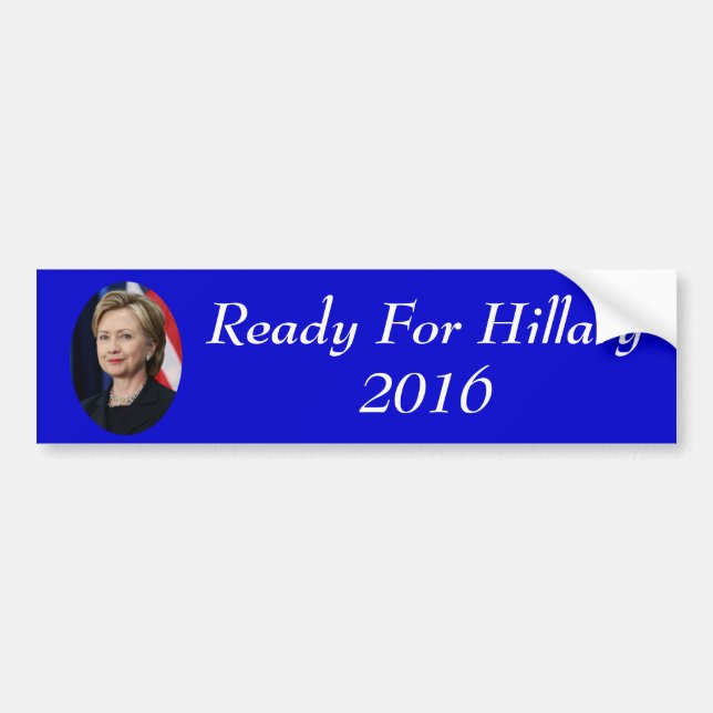 Autocollant De Voiture Préparez pour Hillary (Devant)