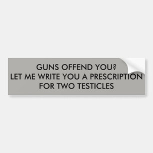 Autocollant De Voiture Prescription pour des testicules