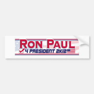Autocollant De Voiture Président 2012 de Ron Paul