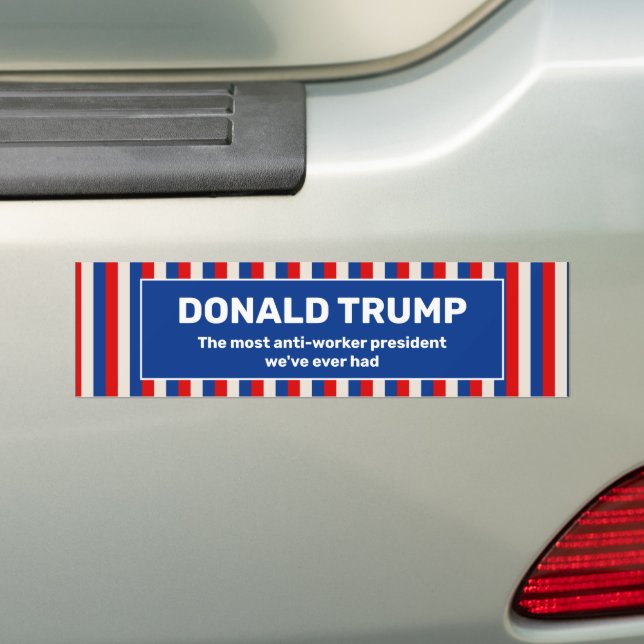 Autocollant De Voiture Président anti-travailleur Trump (En voiture)