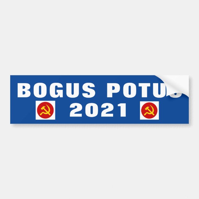 Autocollant De Voiture Président Biden illégitime (Devant)