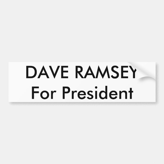 Autocollant De Voiture Président de DAVE RAMSEYFor (Devant)