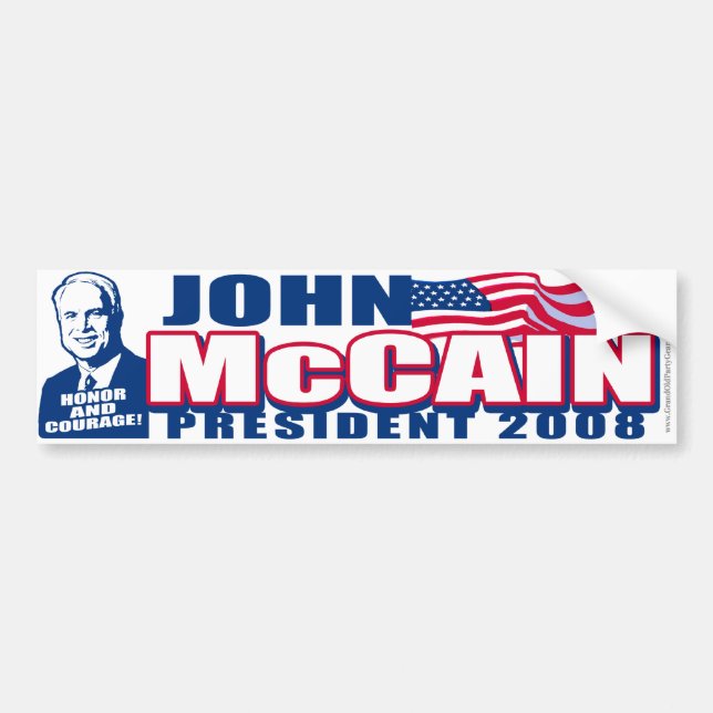 Autocollant De Voiture Président de McCain adhésif pour pare-chocs 2008 (Devant)