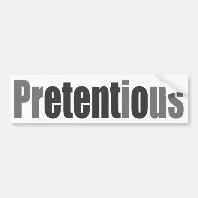 Autocollant De Voiture Prétentieux (Devant)