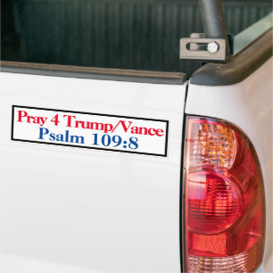 Autocollant De Voiture Priez pour le psaume Trump 109:8