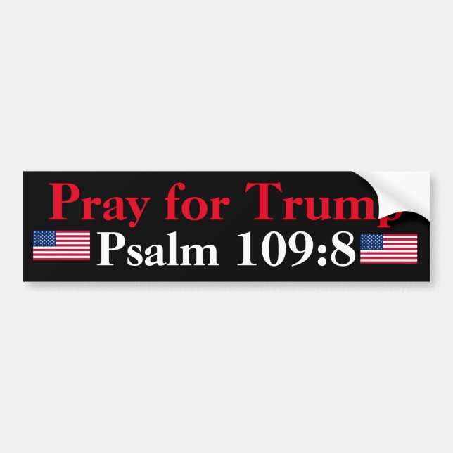 Autocollant De Voiture Priez pour le psaume Trump 109:8 (Devant)