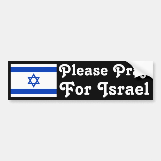 Autocollant De Voiture Priez pour l'Israël (Devant)