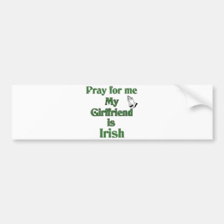 Autocollant De Voiture Priez pour moi que mon amie est irlandaise