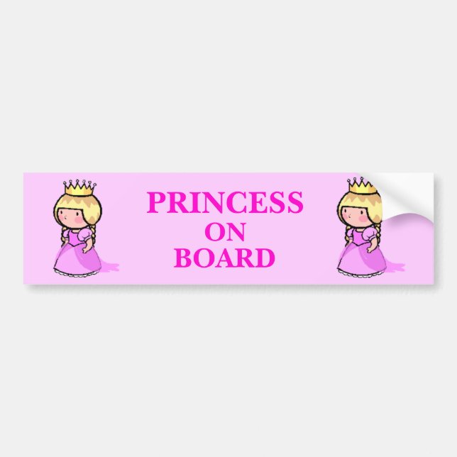 Autocollant De Voiture Princesse à bord (Devant)