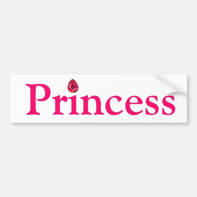Autocollant De Voiture Princesse adhésif pour pare-chocs (Devant)