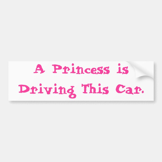 Autocollant De Voiture Princesse Driving (Devant)
