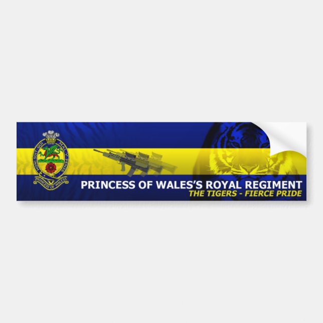 Autocollant De Voiture Princesse du régiment royal de Pays de Galles - (Devant)