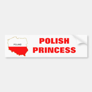 AUTOCOLLANT DE VOITURE PRINCESSE POLONAISE