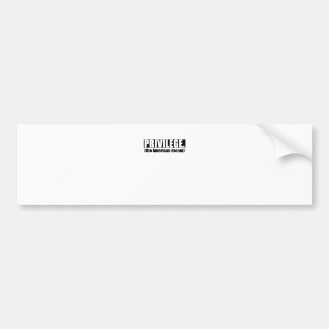 Autocollant De Voiture Privilège blanc (Devant)