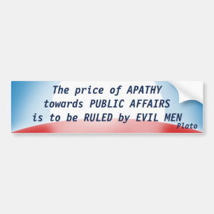 Autocollant De Voiture Prix d'apathie (Platon)