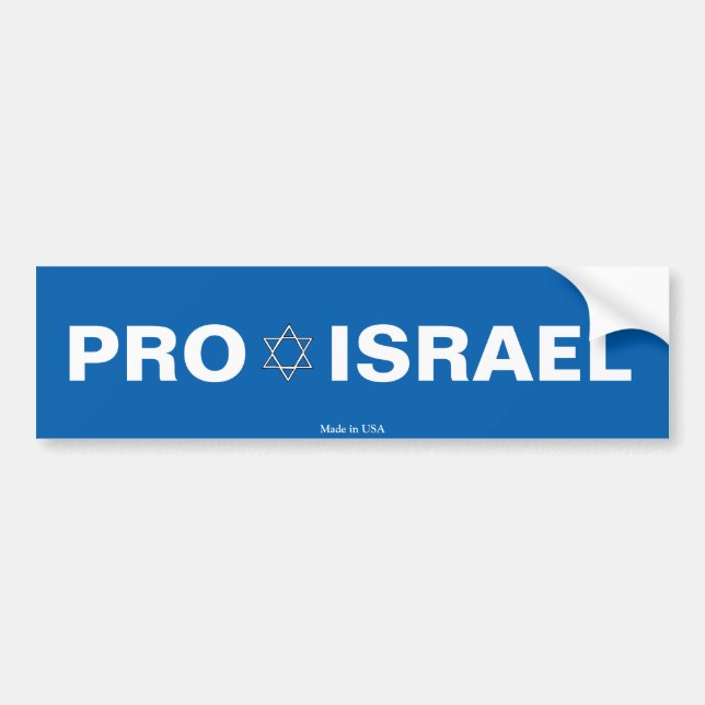 Autocollant De Voiture Pro adhésif pour pare-chocs de l'Israël (Devant)