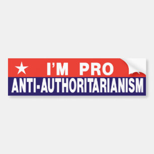 Autocollant De Voiture Pro Anti-Autoritarisme