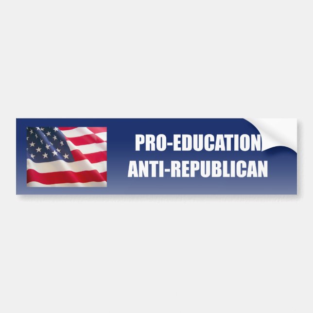 Autocollant De Voiture Pro-Éducation Anti-Républicaine (Devant)