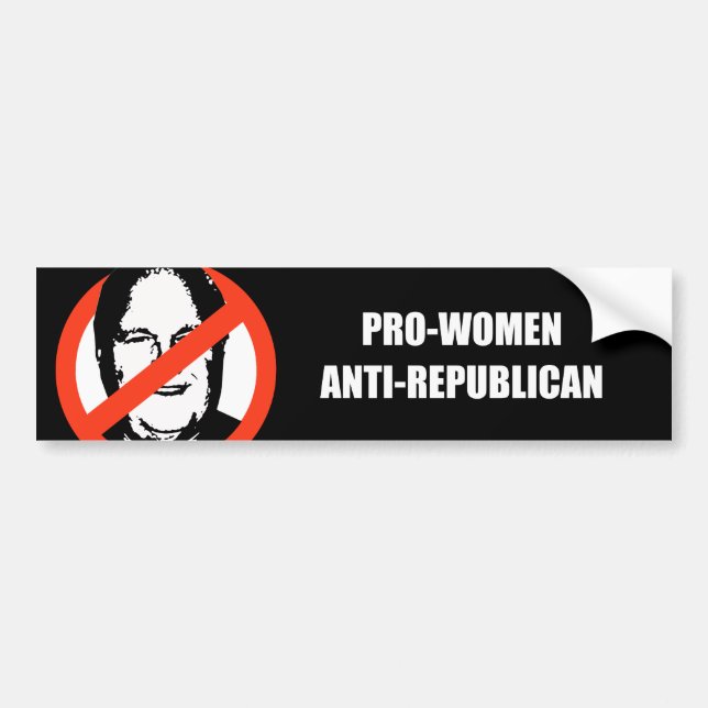 Autocollant De Voiture Pro-Femmes Anti-Républicaines (Devant)