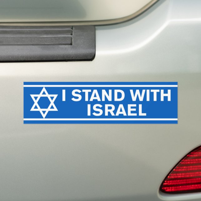 Autocollant De Voiture Pro-Israël Je Me Trouve Avec Israël (En voiture)