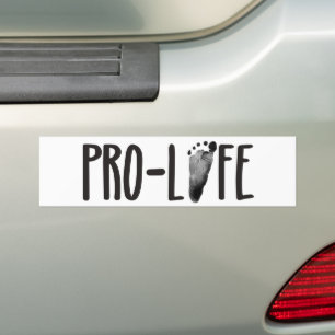 Autocollant De Voiture Pro-Life Baby Footprint 