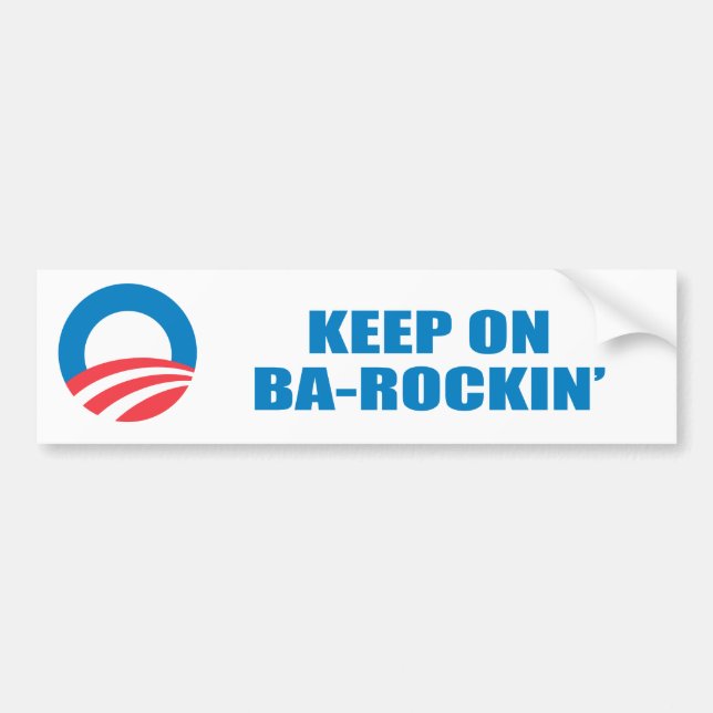 Autocollant De Voiture Pro-Obama - GARDEZ SUR BA-ROCKIN (Devant)