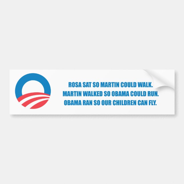 Autocollant De Voiture Pro-Obama - MARTIN A MARCHÉ AINSI OBAMA POURRAIT (Devant)
