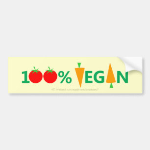 Autocollant De Voiture Pro Vegan Légume Cartoon Art Carottes Tomates