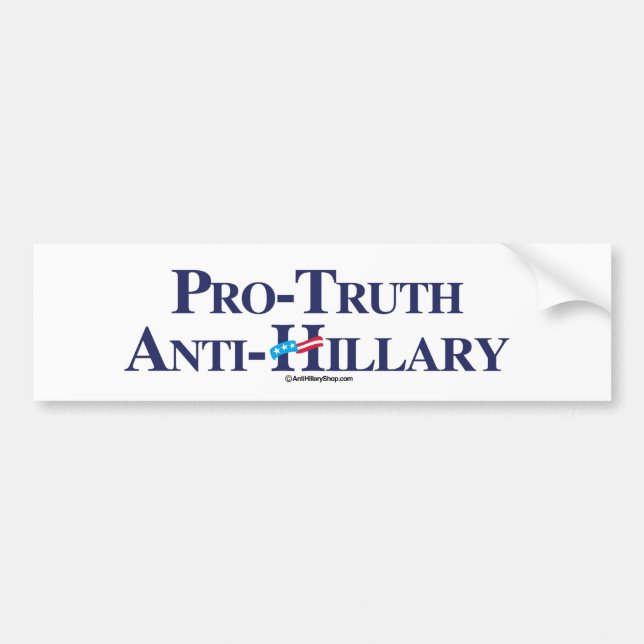 Autocollant De Voiture Pro-Vérité Anti-Hillary - Anti-Hillary - .png (Devant)
