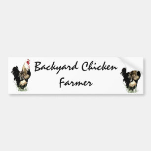 Autocollant De Voiture Producteur de poulet jardin avec design de coq