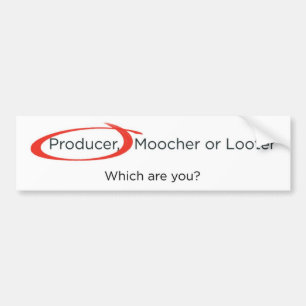 Autocollant De Voiture Producteur, Moocher ou pilleur