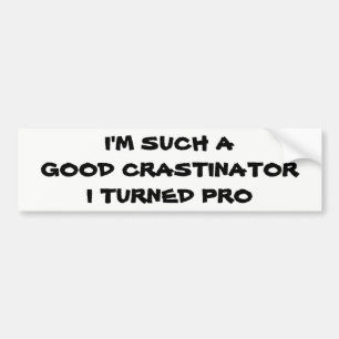 Autocollant De Voiture Profesional Procrastinator ?