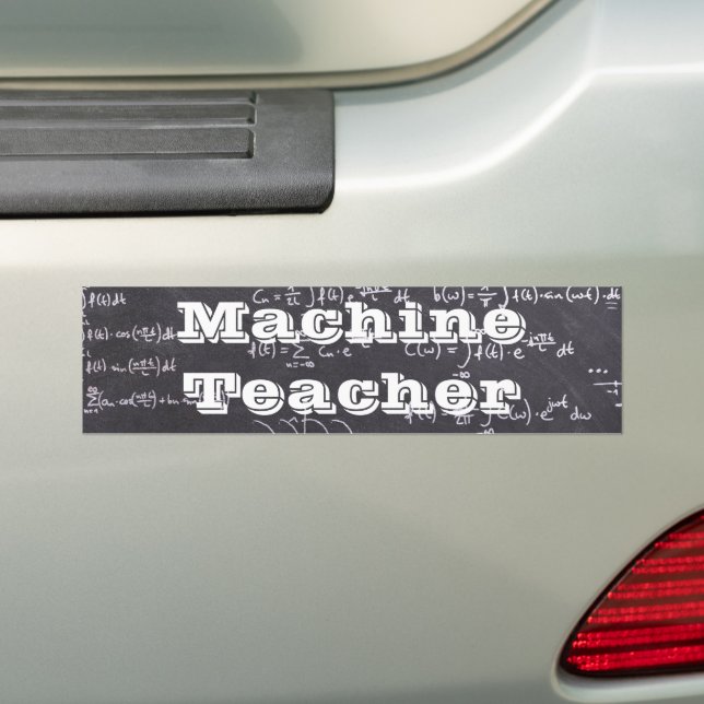 Autocollant De Voiture Professeur de machine (En voiture)