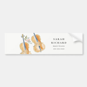 Autocollant De Voiture Professeur de musique Élégant aquarelle Guitariste