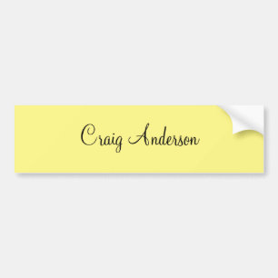 Autocollant De Voiture Professionnel Élégant Moderne Simple Jaune Clair