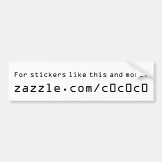 Autocollant De Voiture Promotoin de magasin de Zazzle