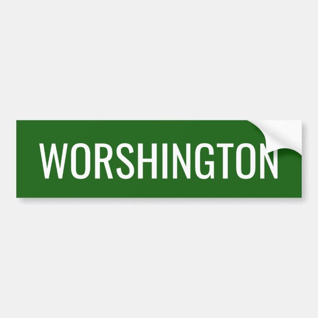 Autocollant De Voiture Prononciation de l'état de Washington (Devant)
