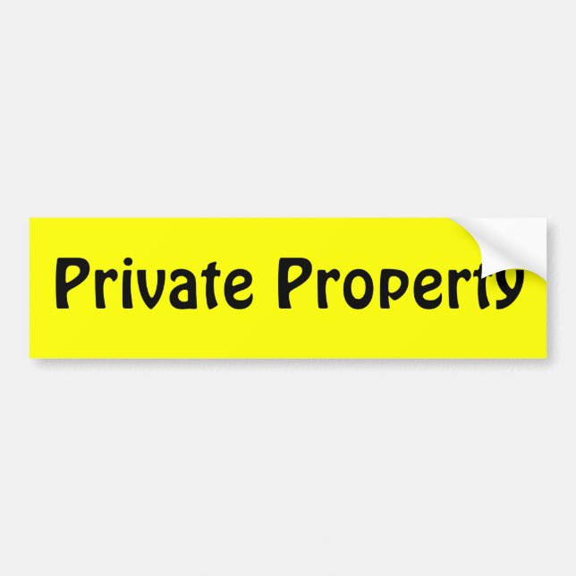Autocollant De Voiture Propriété privée (Devant)