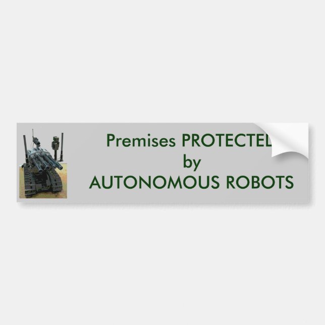 Autocollant De Voiture Protégé par les robots autonomes (Devant)