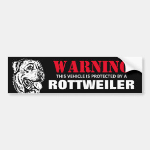 Autocollant De Voiture Protégé par un Rottweiler
