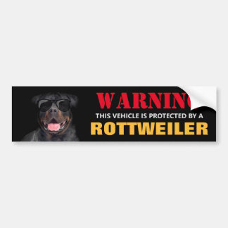 Autocollant De Voiture Protégé par un Rottweiler