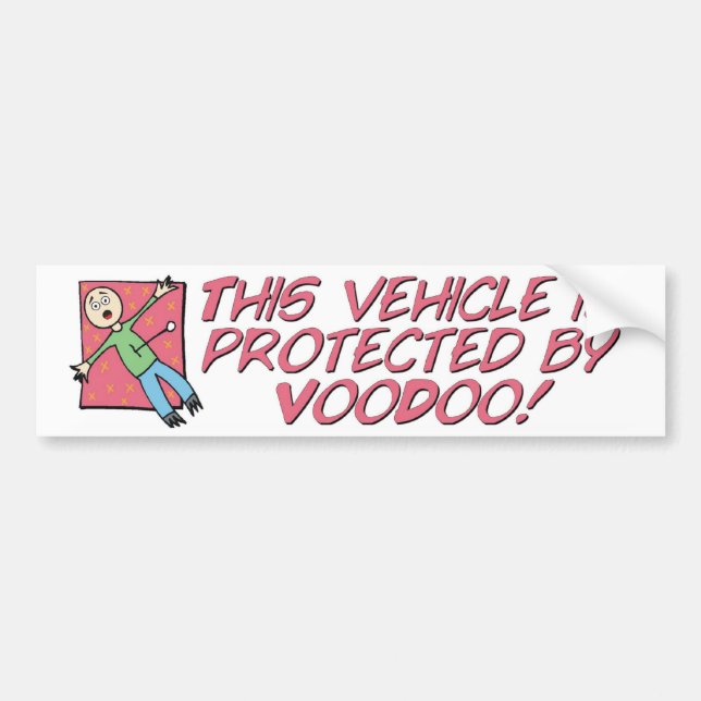 Autocollant De Voiture Protégé par vaudou (Devant)