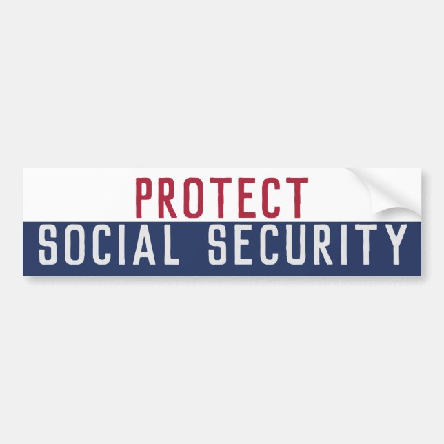 Autocollant De Voiture Protéger la sécurité sociale (Devant)