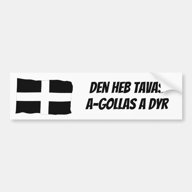 Autocollant De Voiture Protégez l'adhésif pour pare-chocs cornouaillais (Devant)